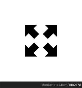 Four Arrows. Flat Vector Icon. Simple black symbol on white background. Four Arrows Flat Vector Icon