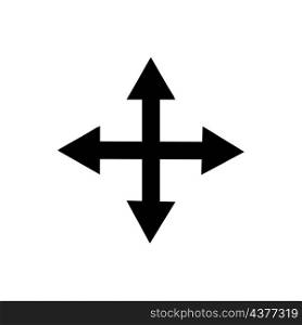 Four arrows icon. Different direction. Navigation concept. Cursor sign. Simple line art. Vector illustration. Stock image. EPS 10.. Four arrows icon. Different direction. Navigation concept. Cursor sign. Simple line art. Vector illustration. Stock image.
