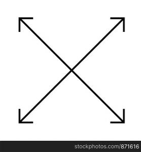 four arrows icon on white background. flat style. four arrows icon for your web site design, logo, app, UI. black arrow synmbol.