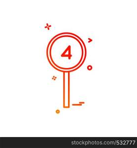 four batsman short icon vector design