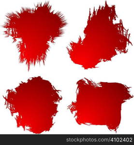 Four blood stain shapes that could be used as backgrounds