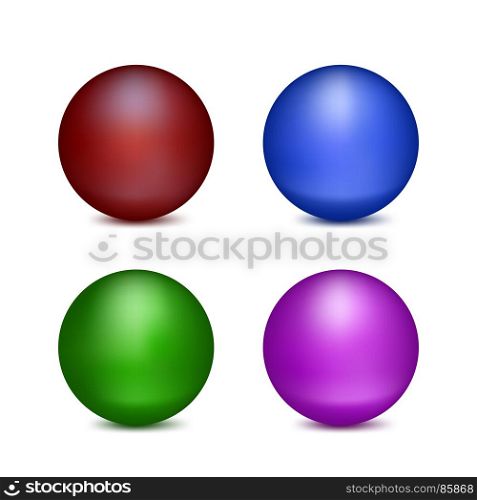 Four colored balls