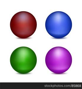 Four colored balls
