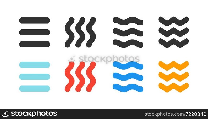 Four element icon. Water, fire, air, earth symbol. Energy concept illustration in vector flat style.