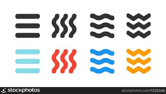 Four element icon. Water, fire, air, earth symbol. Energy concept illustration in vector flat style.
