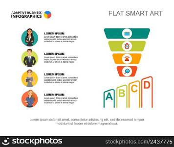 Four elements plan process chart template. Business data. Abstract elements of diagram, graphic. Partnership, strategy, marketing, teamwork creative concept for infographic, project layout.