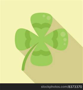 Four leaf clover icon flat vector. Irish luck. Fortune design. Four leaf clover icon flat vector. Irish luck