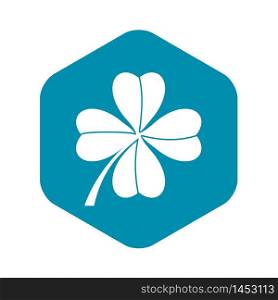 Four leaf clover icon. Simple illustration of four leaf clover vector icon for web. Four leaf clover icon, simple style