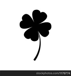 Four leaf clover icon vector isolated on white background. Four leaf clover icon vector isolated on white