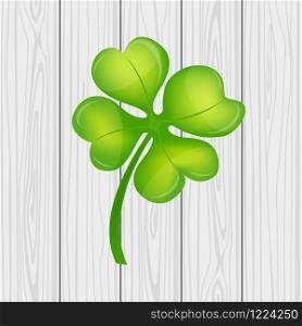 Four Leaf Clover on St. Patrick s Day vector illustration. Four Leaf Clover on St. Patrick s Day