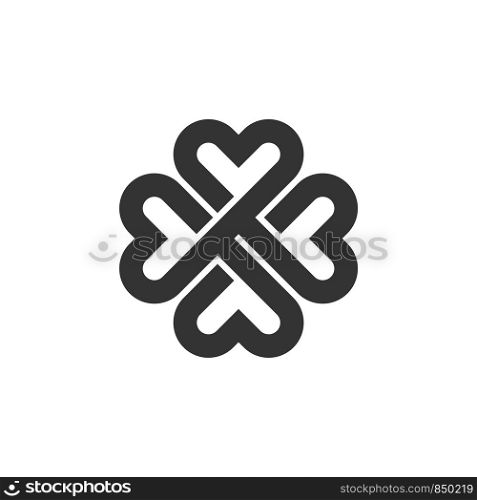 Four Leaf Clover Ornamental Logo Template Illustration Design. Vector EPS 10.
