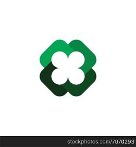 four leaf clover symbol vector logo