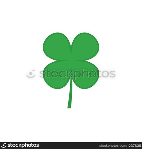 Four leaf clover vector icon isolated on white background. Four leaf clover icon isolated on white background