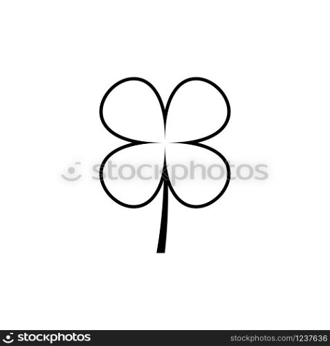Four leaf clover vector icon isolated on white background. Four leaf clover icon isolated on white background