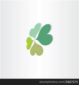 four leafs clover luck symbol design