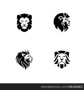Four lion logos Royalty Free Vector Image