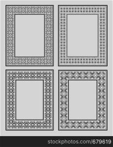 Four of ornate vector frames