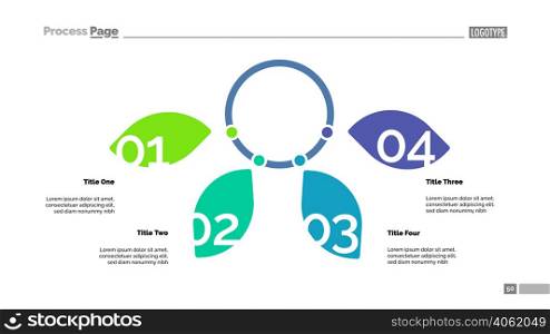 Four options petal diagram. Business data. Graph, chart, design. Creative concept for infographic, report. Can be used for topics like ecology, marketing, environment