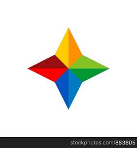 Four Star Colorful Logo Template Illustration Design. Vector EPS 10.