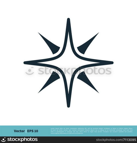 Four Star Icon Vector Logo Template Illustration Design. Vector EPS 10.