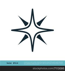 Four Star Icon Vector Logo Template Illustration Design. Vector EPS 10.