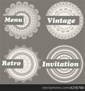 four vector lacy templates, can be used without words
