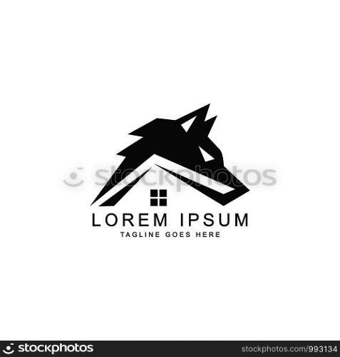 fox and home logo template
