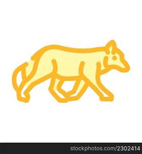 fox animal color icon vector. fox animal sign. isolated symbol illustration. fox animal color icon vector illustration