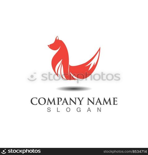 Fox Animal creative logo Template vector design