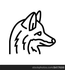fox animal zoo line icon vector. fox animal zoo sign. isolated contour symbol black illustration. fox animal zoo line icon vector illustration
