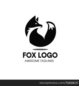 Fox circle Vector Symbol, fox Sign or Logo Template