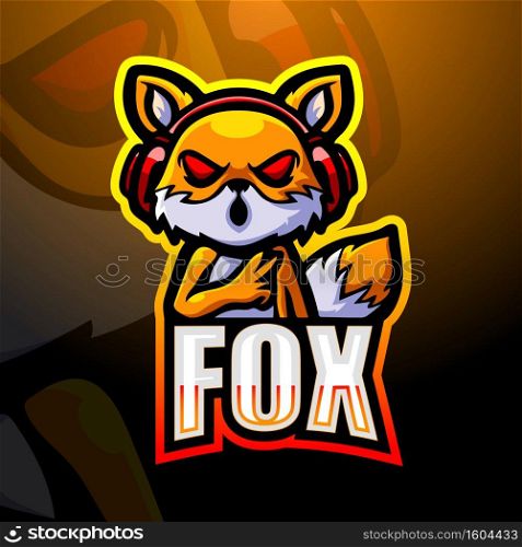 Fox gaming mascot esport logo design