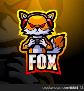 Fox gaming mascot esport logo design