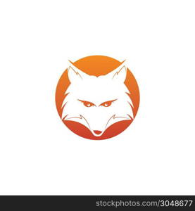 fox head mascot logo vector template