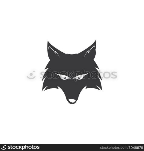 fox head mascot logo vector template