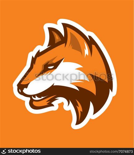 Fox head sport logotype. Mascot. Sport emblem.