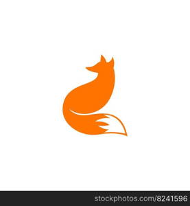 Fox icon logo design illustration template