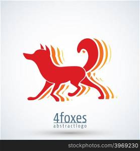 Fox logo template. Color fox logotype design. Idea logotype for corporate identity. Vector illustration.. Fox logo template