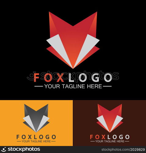 Fox logo Vector illustration design template