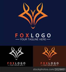 Fox logo Vector illustration design template