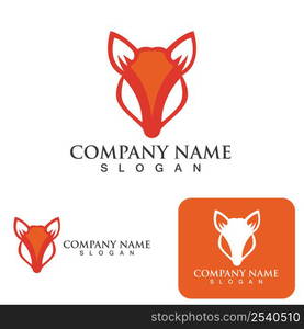 Fox logo vector illustration icon design