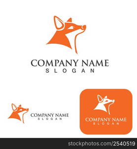 Fox logo vector illustration icon design