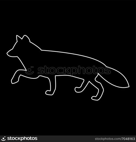 Fox of silhouettes icon .