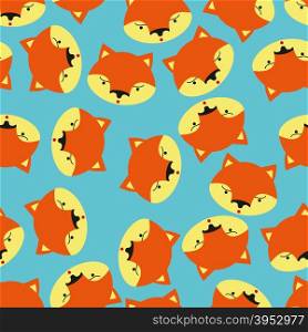 Fox Seamless pattern. Animals Vector illustration background