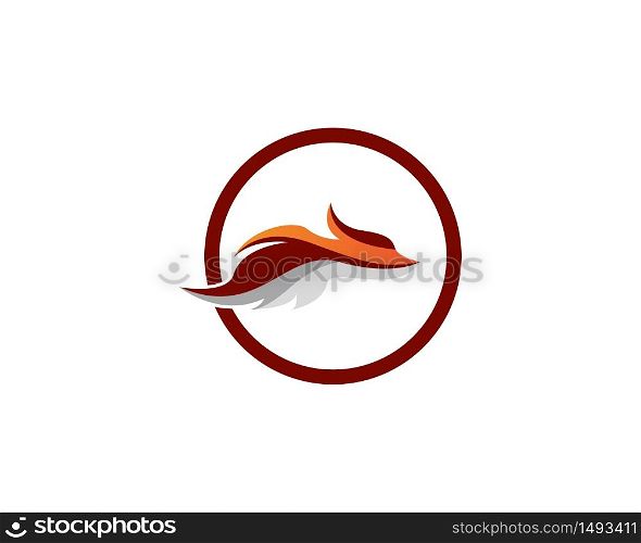 Fox silhouette icon logo vector