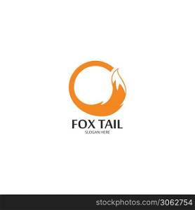Fox tail logo template vector icon illustration design