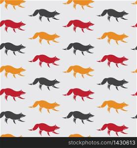 fox vector art background design for fabric and decor. Seamless pattern