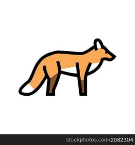 fox wild animal color icon vector. fox wild animal sign. isolated symbol illustration. fox wild animal color icon vector illustration