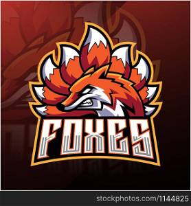 Foxes sport mascot logo design