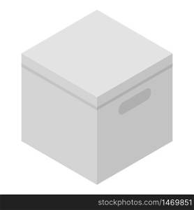 Fragile box icon. Isometric of fragile box vector icon for web design isolated on white background. Fragile box icon, isometric style